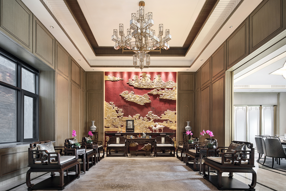 【设计案例】1000㎡中式别墅,以诗入境,不失芳华!_腾讯新闻