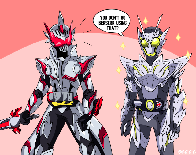 假面骑士圣刃三骑变黄金基多拉邪王遭遇恶意二连击