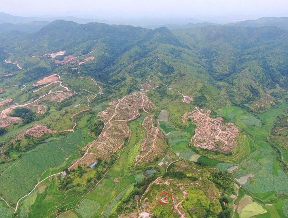 宁都刘宗臣铁墓地来龙开帐过峡