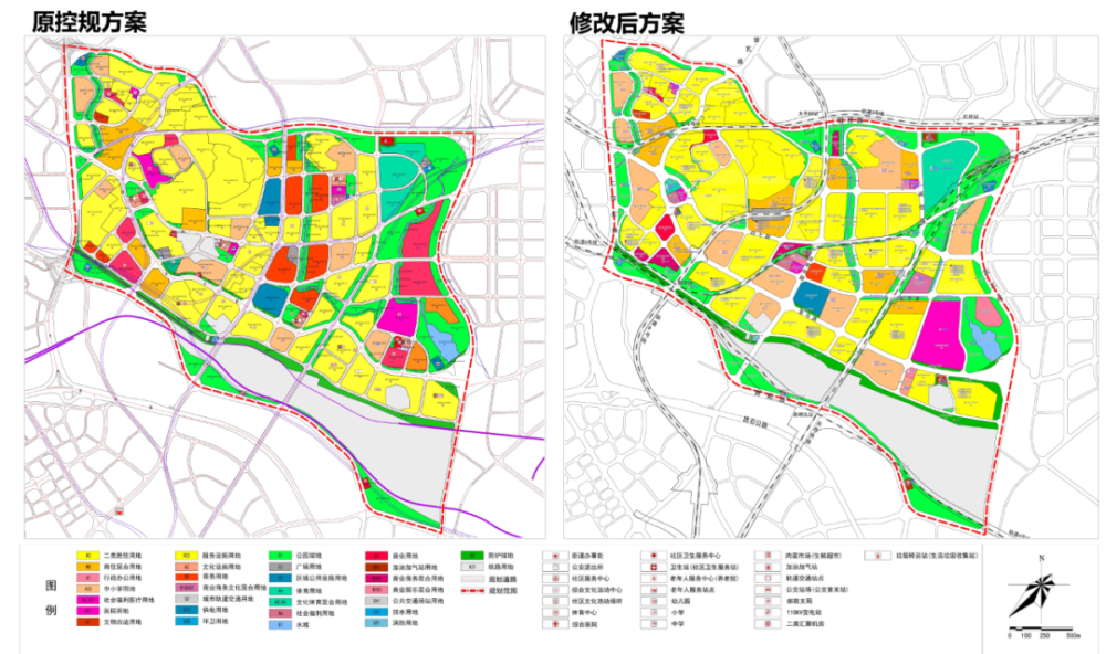 (官渡区凉亭片区控制性详细规划图)开发强度:三旧改造区域开发期待在