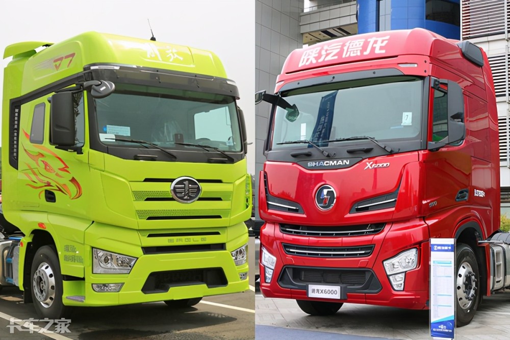 旗舰重卡的较量,解放j7约架陕汽德龙x6000,你更看好谁?