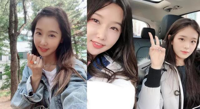 李秀珍(左)和女儿(最右边)