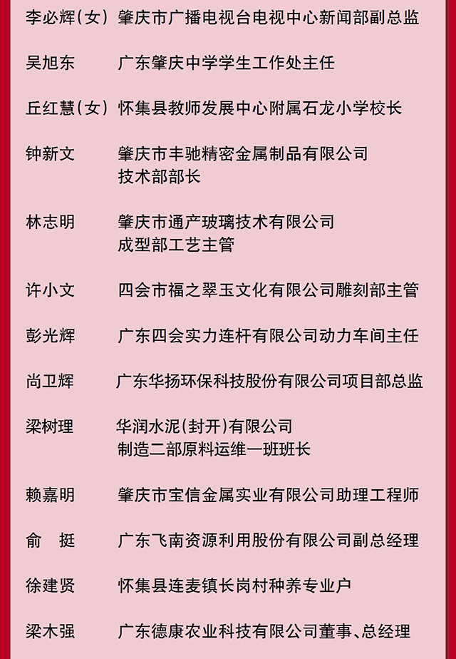 廣東省勞模表彰大會舉行肇慶這些人獲表彰