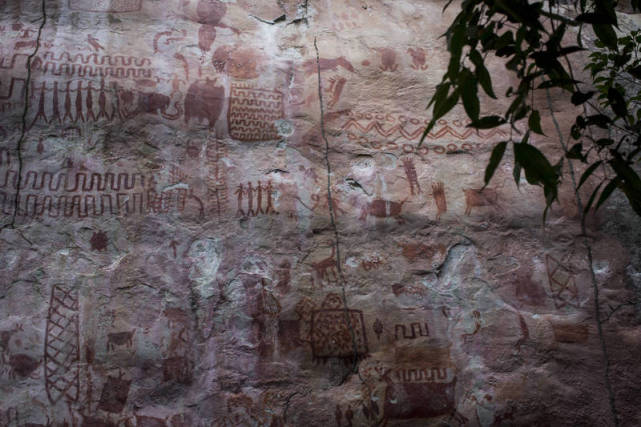 亚马逊雨林发现12万年前巨大岩画记录大量冰河时期灭绝动物