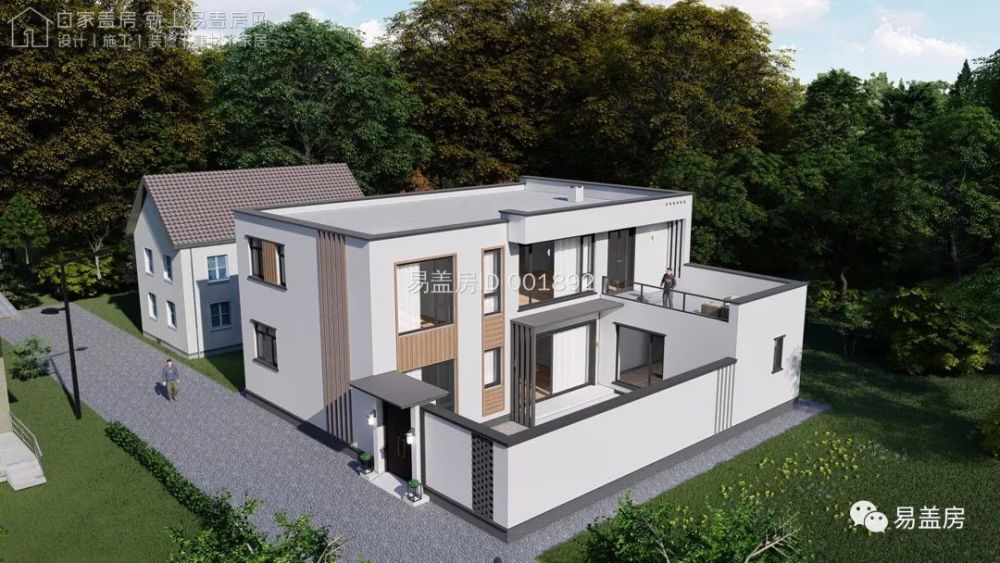 易盖房丨156m155m67北京房山带厢房的现代别墅