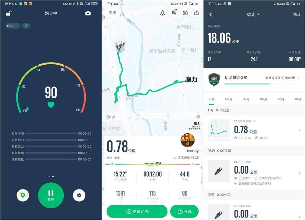 没有想到入门级的咕咚f4竟然有这么多好玩有趣的玩法,不仅运动项目