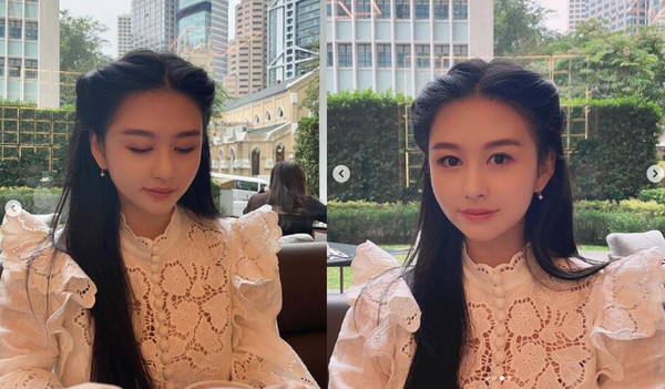 邱淑贞女儿沈月晒美照,穿蕾丝衣梳古典发型,容貌气质都遗传妈妈_腾讯
