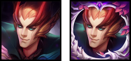 右图是新的永恒之森洛的皮肤模型进行了微调.