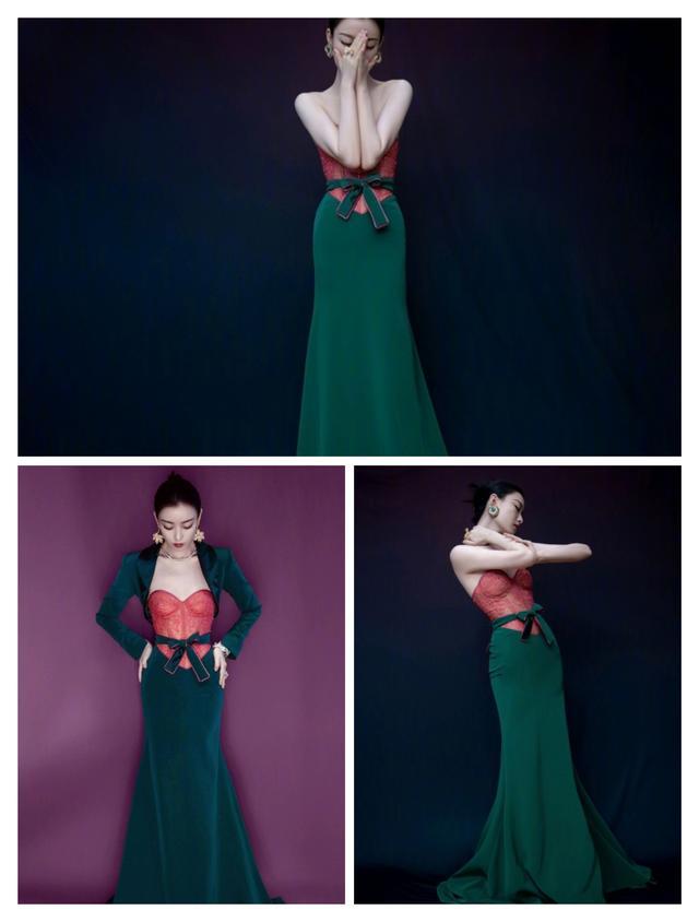 时尚盛典红毯,女星红毯斗艳,倪妮不仅红配绿,还差点亲上刘诗诗_腾讯