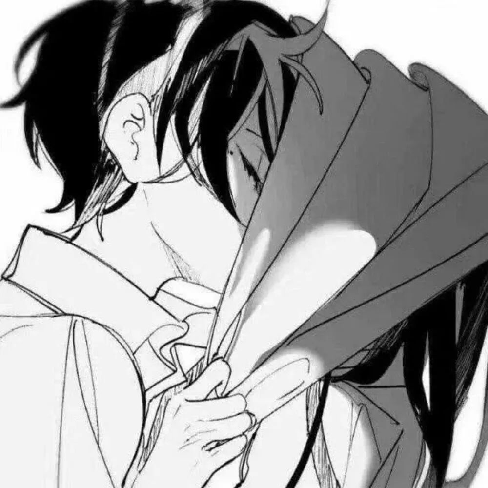 敲赞的黑白漫画风动漫情头