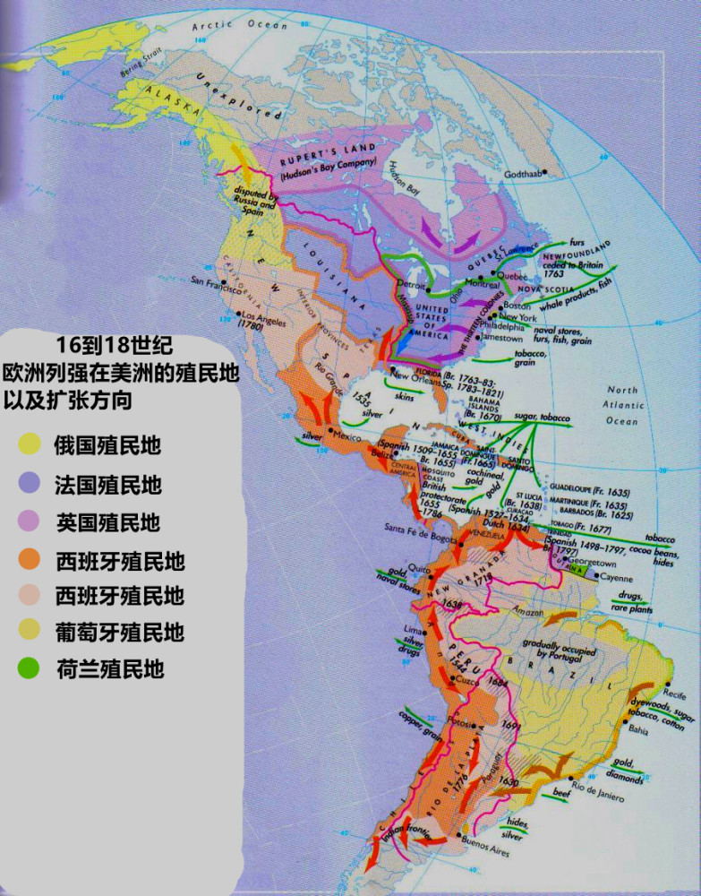 北美洲殖民地地图图片