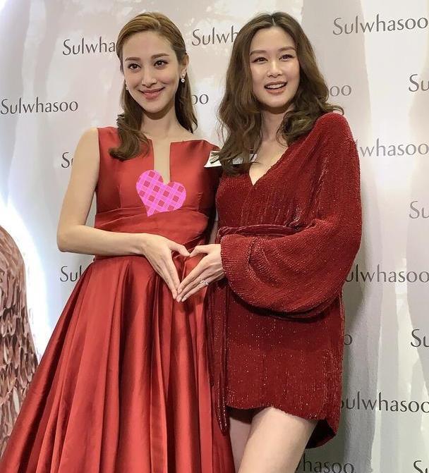 陈凯琳终于遇到对手,同框岑丽香身高身材都相近,气质感持平了