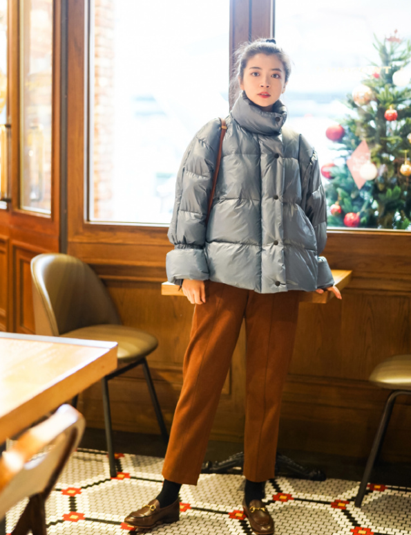 三木示范短款羽绒服穿搭时髦保暖还显腿长特别适合小个子女生