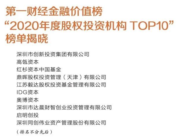 2020私募股权机构排名_2020年中国私募股权投资机构前10强(2)
