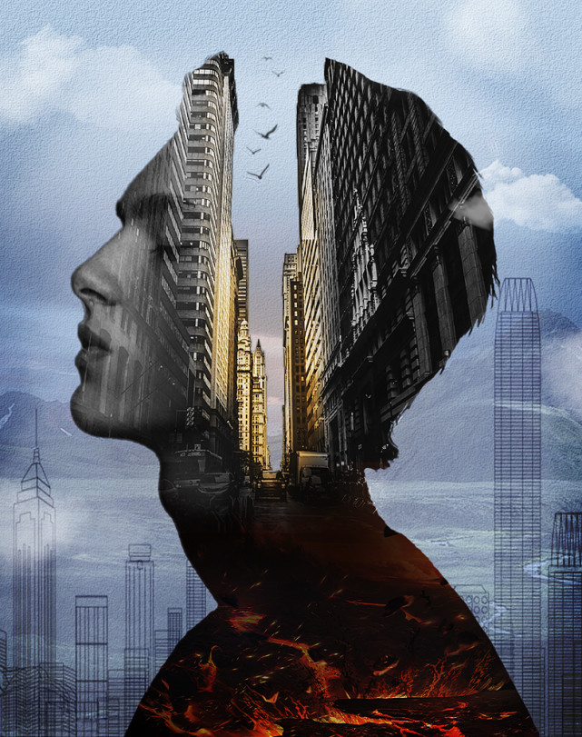 ps教程:将多重曝光用在海报设计里,效果惊艳!|海报设计|图层|不透明度