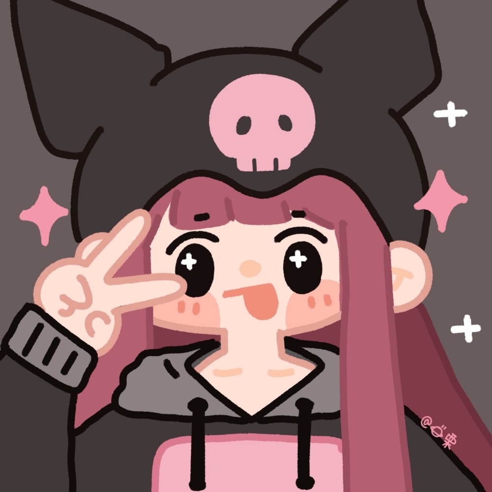 可爱情侣头像 画师:宇宙栗栗