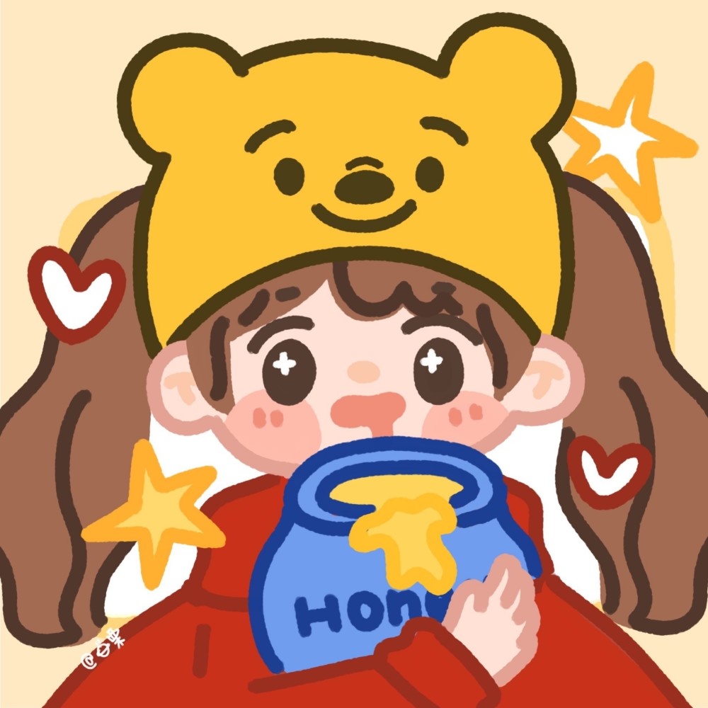 可爱情侣头像 画师:宇宙栗栗