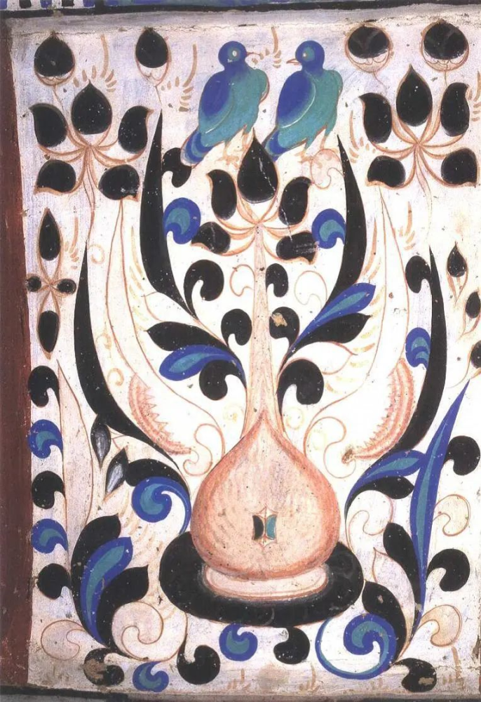 莫高窟壁画西魏288窟1窟内景与人字坡纹样花鸟生灵