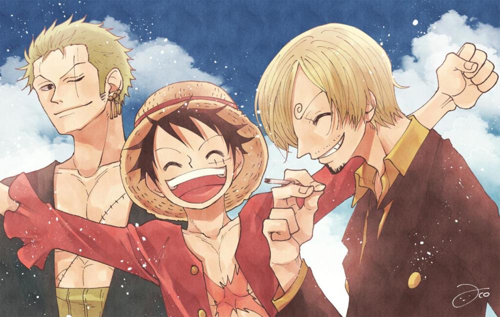 海贼王草帽团三大主力壁纸分享三人版巨型大皇帝也有灵魂