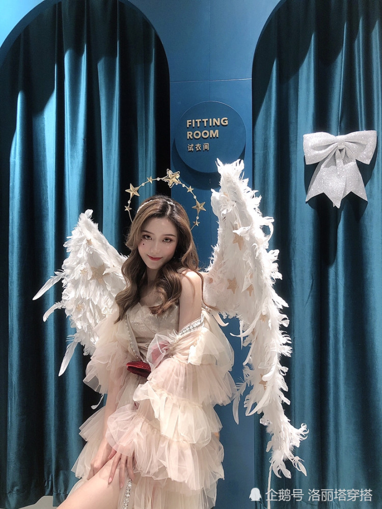 海马体圣诞照天使装扮花絮仙气十足