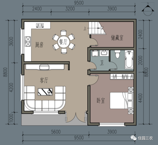 4米x20米建房布局图图片