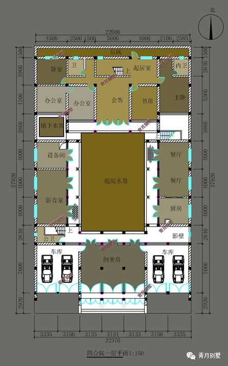 22×38米二层中式四合院,传统的就是世界的