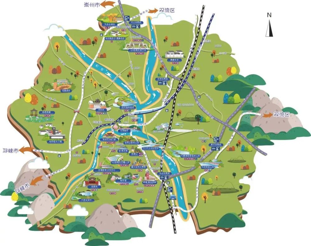 逛吃好耍路线推荐一张地图让你嗨玩新津存个图再走