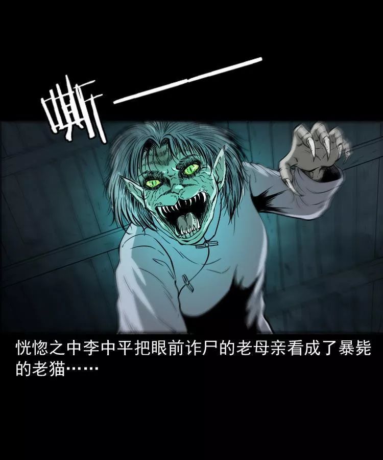 民间怪谈漫画《猫脸老太》,老太死后诈尸成猫脸老太太太!