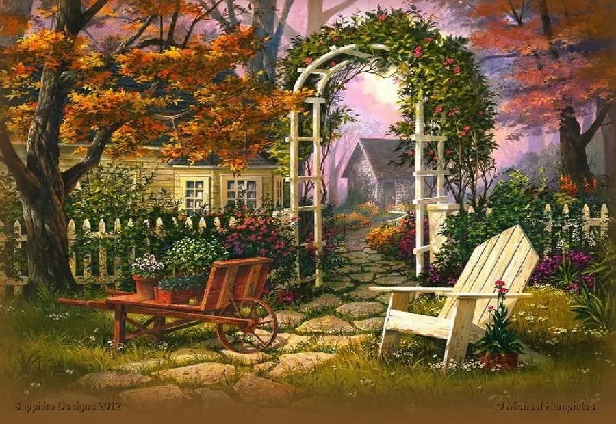 校尉美术带你走进童话风的小院～白雪公主和小矮人下一秒就要走进画面