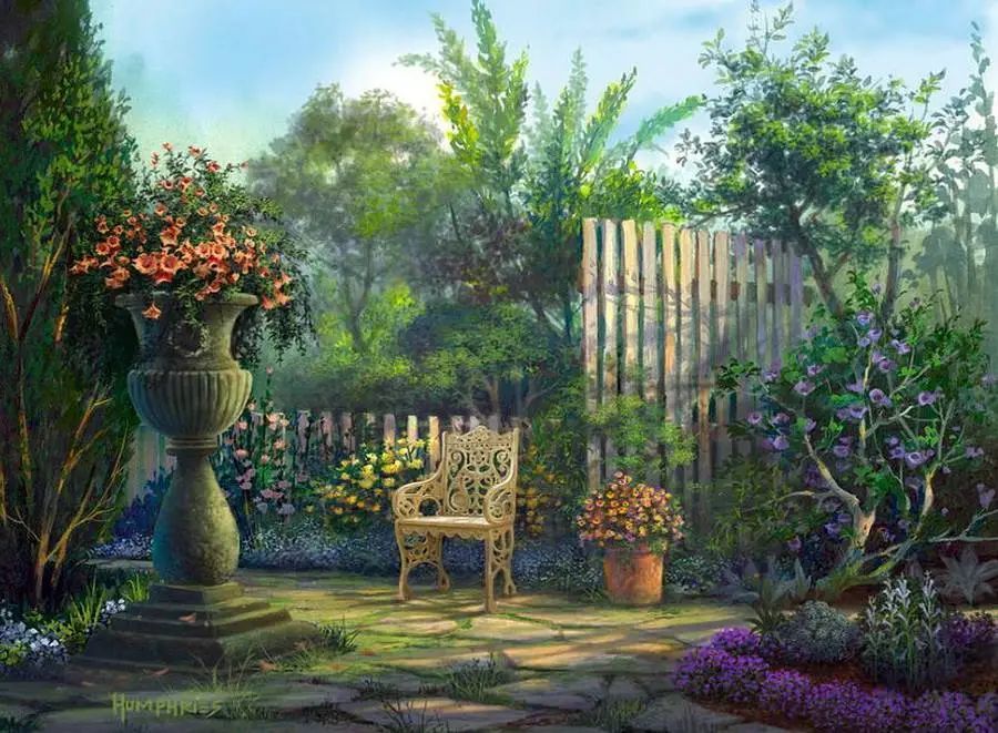 校尉美术带你走进童话风的小院～白雪公主和小矮人下一秒就要走进画面