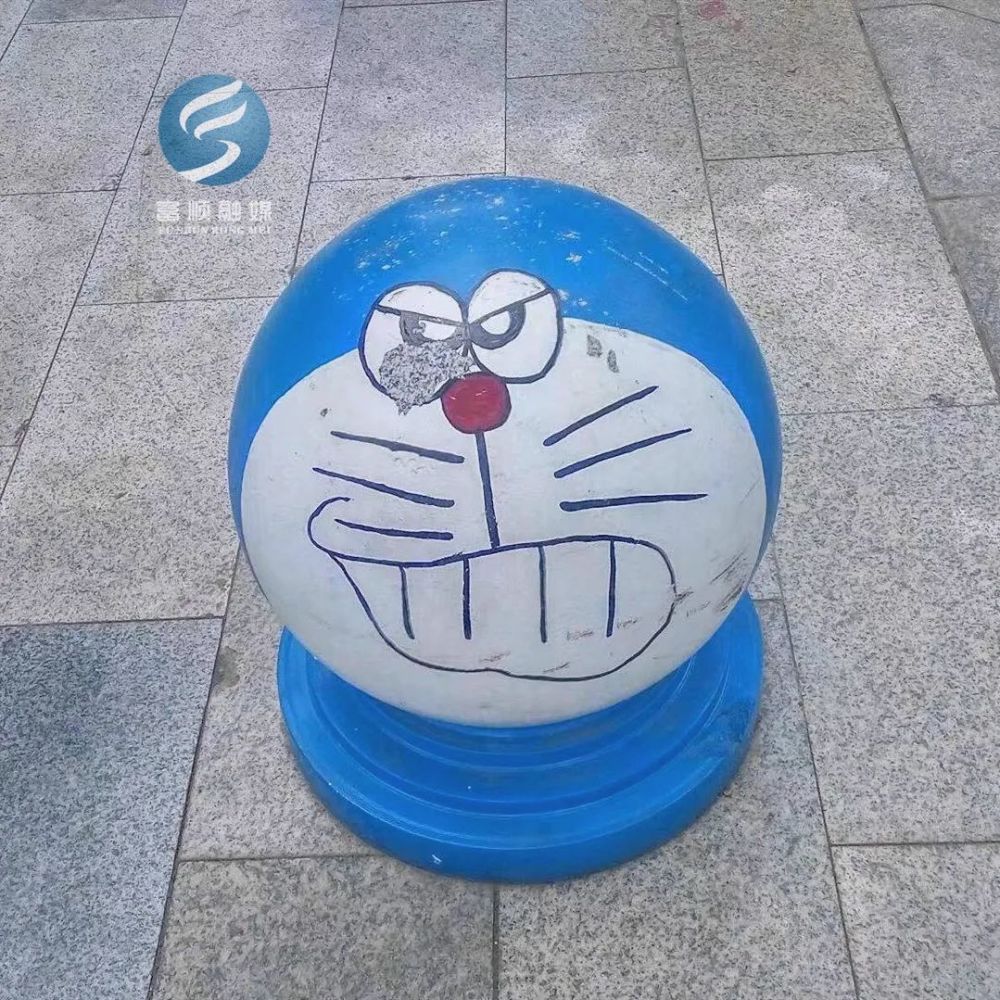 快看富顺街头的石墩变成艺术品啦网友太萌了