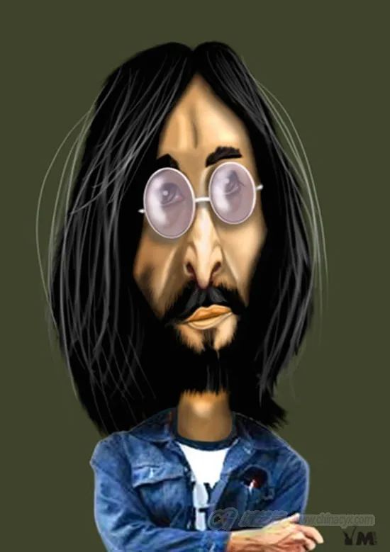 英国摇滚歌星约翰列侬漫像