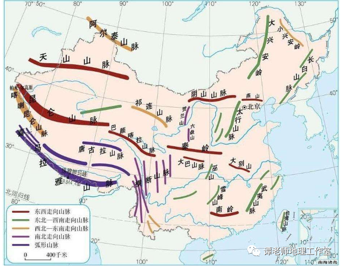 地理素养 最全的中国山脉地图 地理意义及主要介绍 腾讯新闻