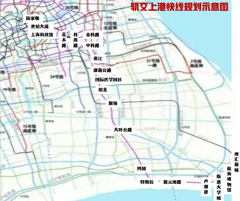 26號線)—中科路(換乘13號線)—張江