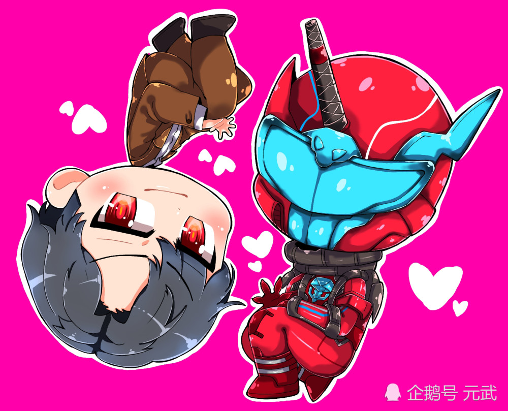 小伙手绘q版假面骑士build你喜欢龙小子还是天才兔