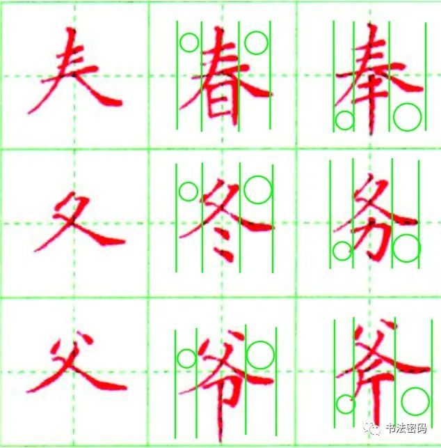 判大小找中線定比例寫好上下結構漢字