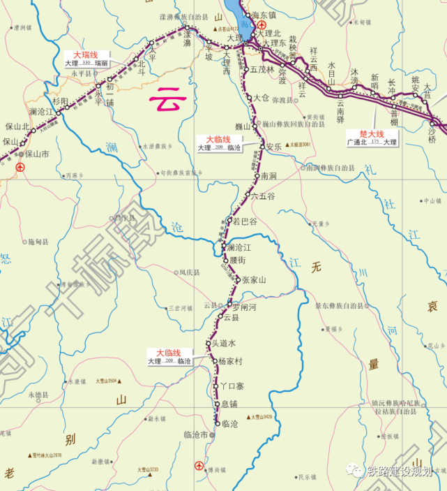 打开腾讯新闻,查看更多图片 >▲大理至临沧铁路线路走向示意图理乘