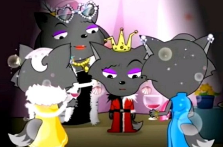 喜羊羊与灰太狼狼族的四位公主过得最卑微的居然是红太狼