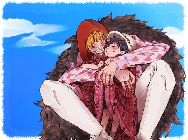 海贼王壁纸分享,罗和柯拉松被关鸟笼,在无情的现实下相互依偎