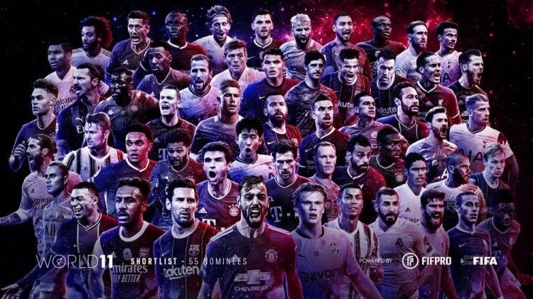 FIFA公布年度最佳阵容55人候选：孙兴慜、哈兰德、伊布在列