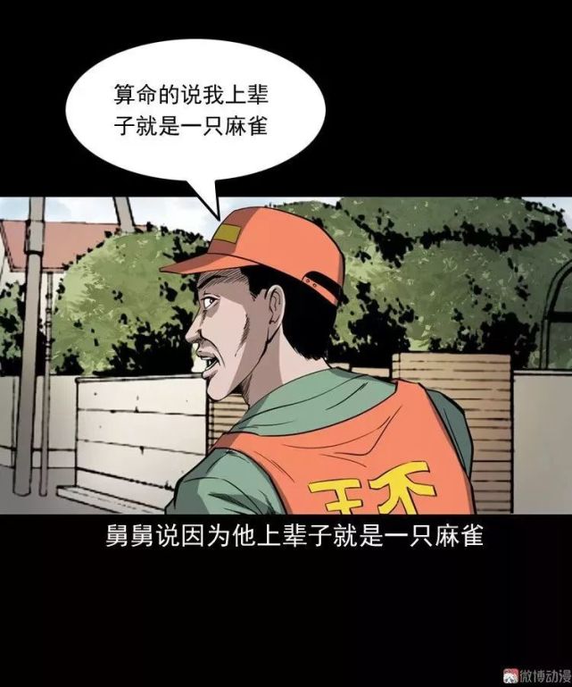 午夜诡谈漫画 舅舅的故事 麻雀投胎转世成人