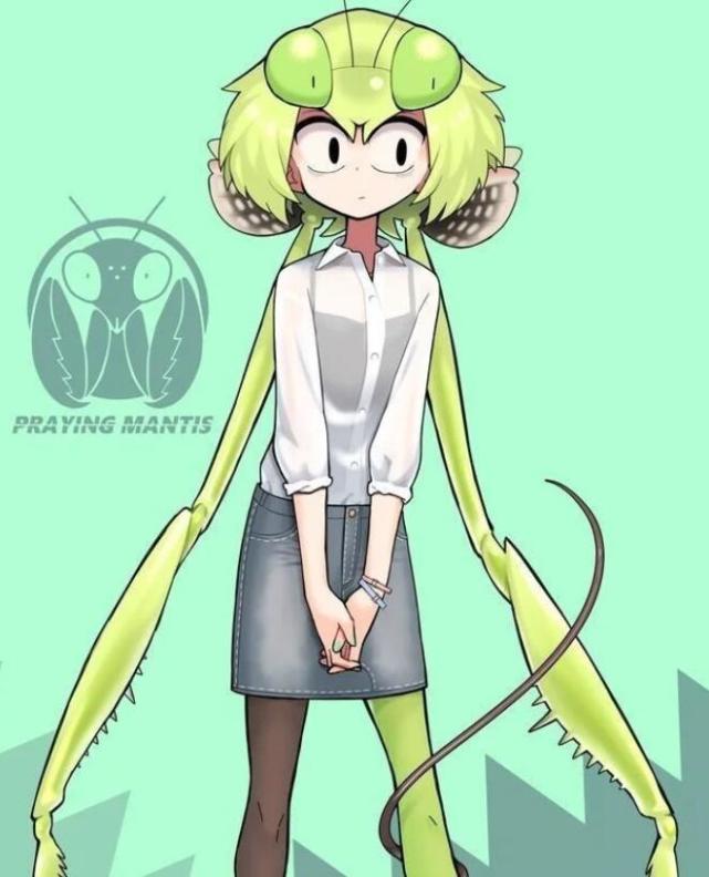 当昆虫拟人成美少女面对可爱的jk昆虫你甘愿被她们捕食吗