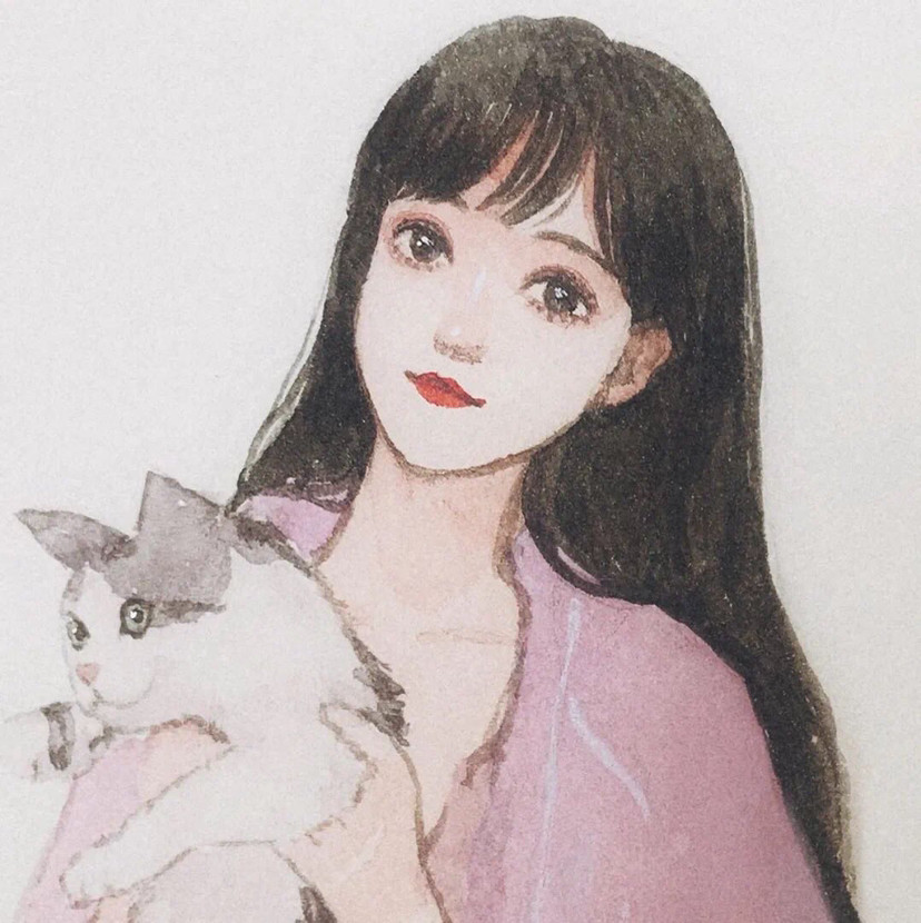 一组温柔又好看的手绘女生头像