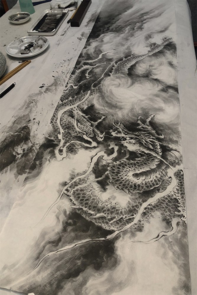 当代画家画龙作品国画龙图片由龙