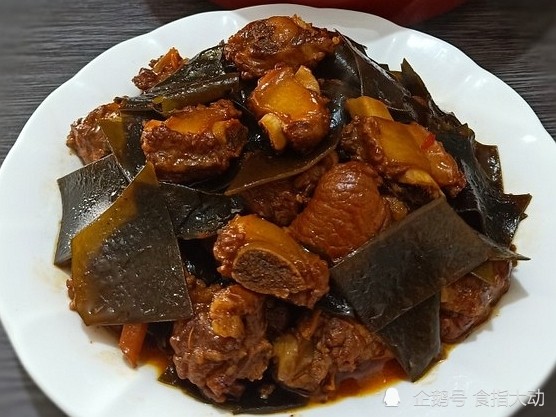 红烧排骨烩海带