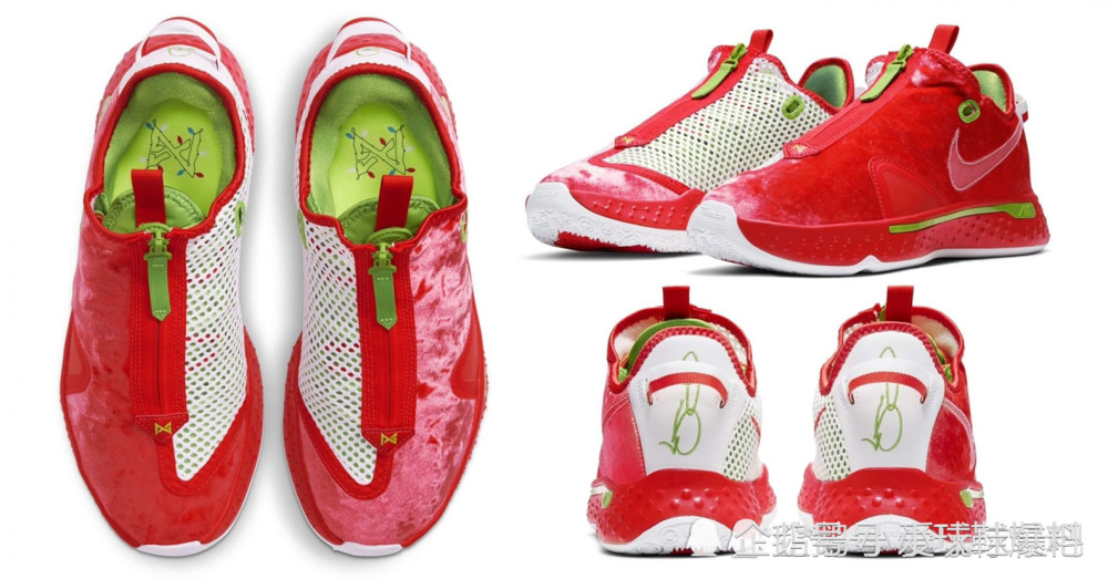 圣诞系列篮球鞋特别版本保罗乔治的pg4灵感来源于圣诞帽