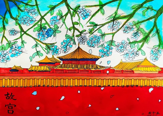 美到沉醉北京中小学生画说故宫