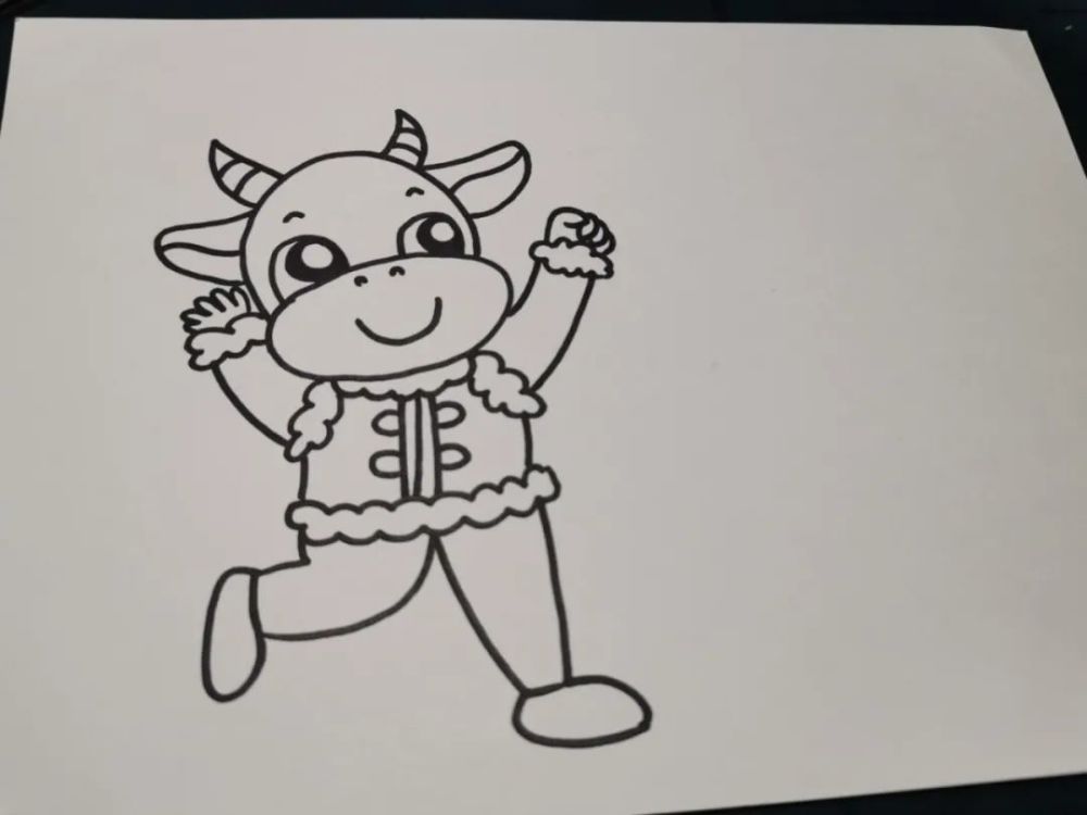 儿童画创意牛年到牛气冲天好运来提前准备起来主题画
