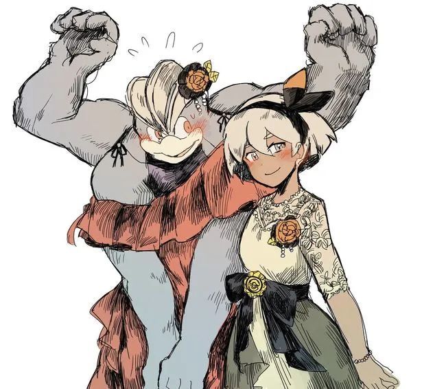 有着人形的几只宝可梦没有人能拒绝母怪力的诱惑