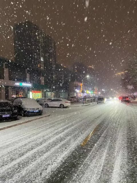 大雪实景图图片